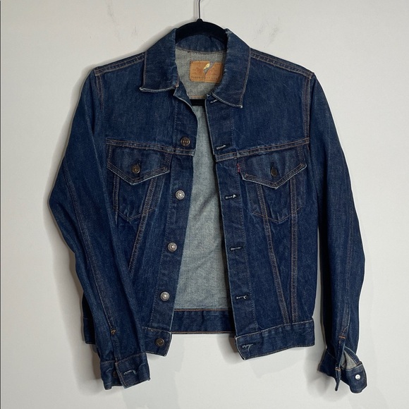 Levi’s | Vintage Youth Big E Classic Denim Jacket Size 16 Dark Wash - Picture 1 of 6